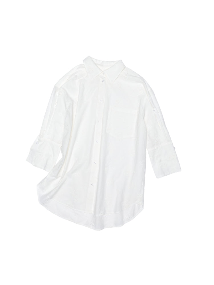 Mid Sleeve Loose-fit Shirt & Skirt Set