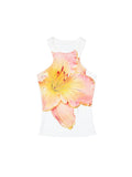 Floral Print Rhinestone Vest