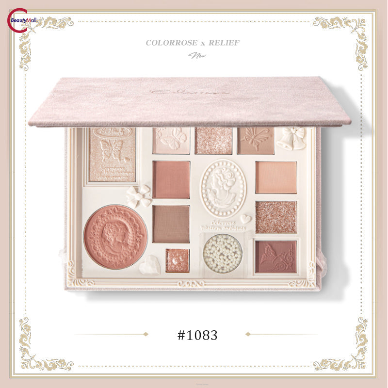 Палитра теней для век COLORROSE 12 цветов с тиснением