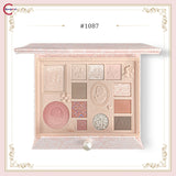 Палитра теней для век COLORROSE 12 цветов с тиснением