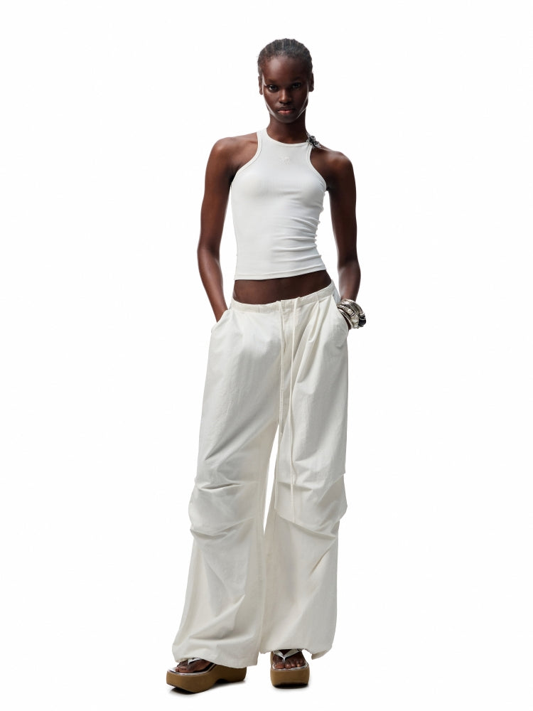 Basic Solid-Color Embroidered Slim-Fit?Vest