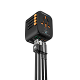 MICRODIA 1WorldAdapter™ PD20W GaN Pro™ с 2 портами USB-C PD3.2 и 2 портами USB-A QC4+ PPS для быстрой зарядки