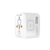 MICRODIA 1WorldAdapter™ PD20W GaN Pro™ с 2 портами USB-C PD3.2 и 2 портами USB-A QC4+ PPS для быстрой зарядки