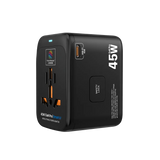 MICRODIA 1WorldAdapter™ PD45W GaN Pro™ с 3 портами USB-C PD3.2 и USB-A QC4+ PPS с быстрой зарядкой
