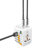 MICRODIA 1WorldAdapter™ PD45W GaN Pro™ с 3 портами USB-C PD3.2 и USB-A QC4+ PPS с быстрой зарядкой