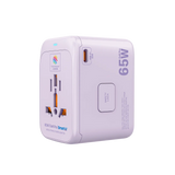 MICRODIA 1WorldAdapter™ PD65W GaN Pro™ с 3 портами USB-C PD3.2 и USB-A QC4+ PPS с быстрой зарядкой