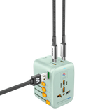 MICRODIA 1WorldAdapter™ PD65W GaN Pro™ с 3 портами USB-C PD3.2 и USB-A QC4+ PPS с быстрой зарядкой