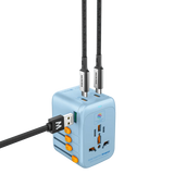 MICRODIA 1WorldAdapter™ PD65W GaN Pro™ с 3 портами USB-C PD3.2 и USB-A QC4+ PPS с быстрой зарядкой