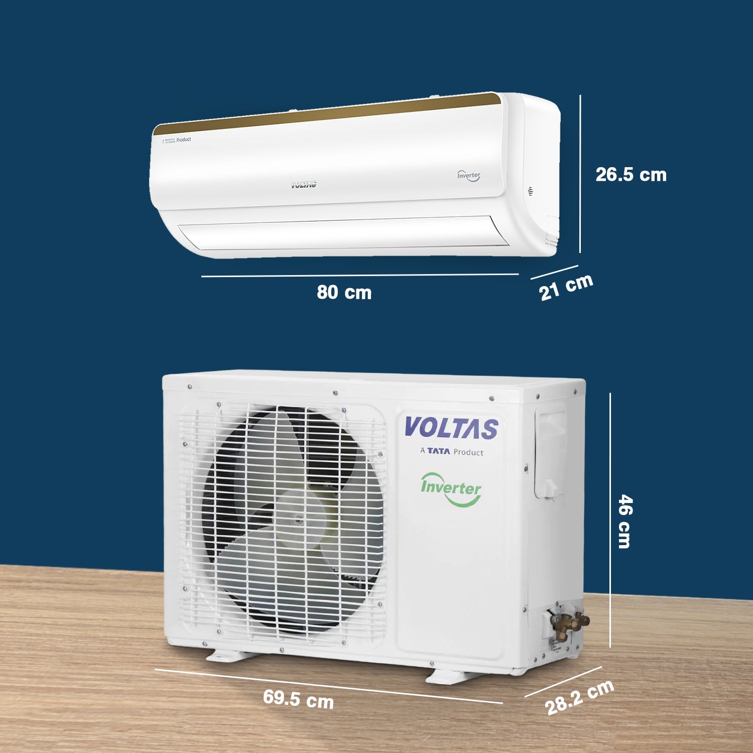 Инвертор переменного тока Voltas SmartAir, 1 тонна, 3 звезды - 123 В Vertis Smart Elite Gold с IoT