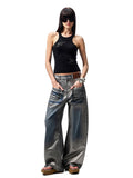 Floral Austrian Rhinestone I-shaped Vest