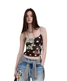 Polka Dot Cat Dog Color-Blocking Camisole