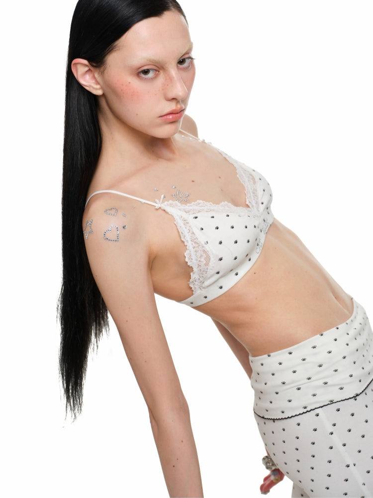 Cat Paw Triangle Bra & Pant Set