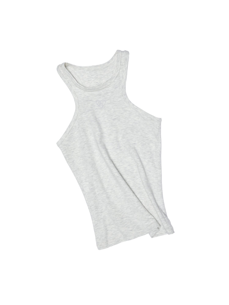 Basic Solid-Color Embroidered Slim-Fit?Vest