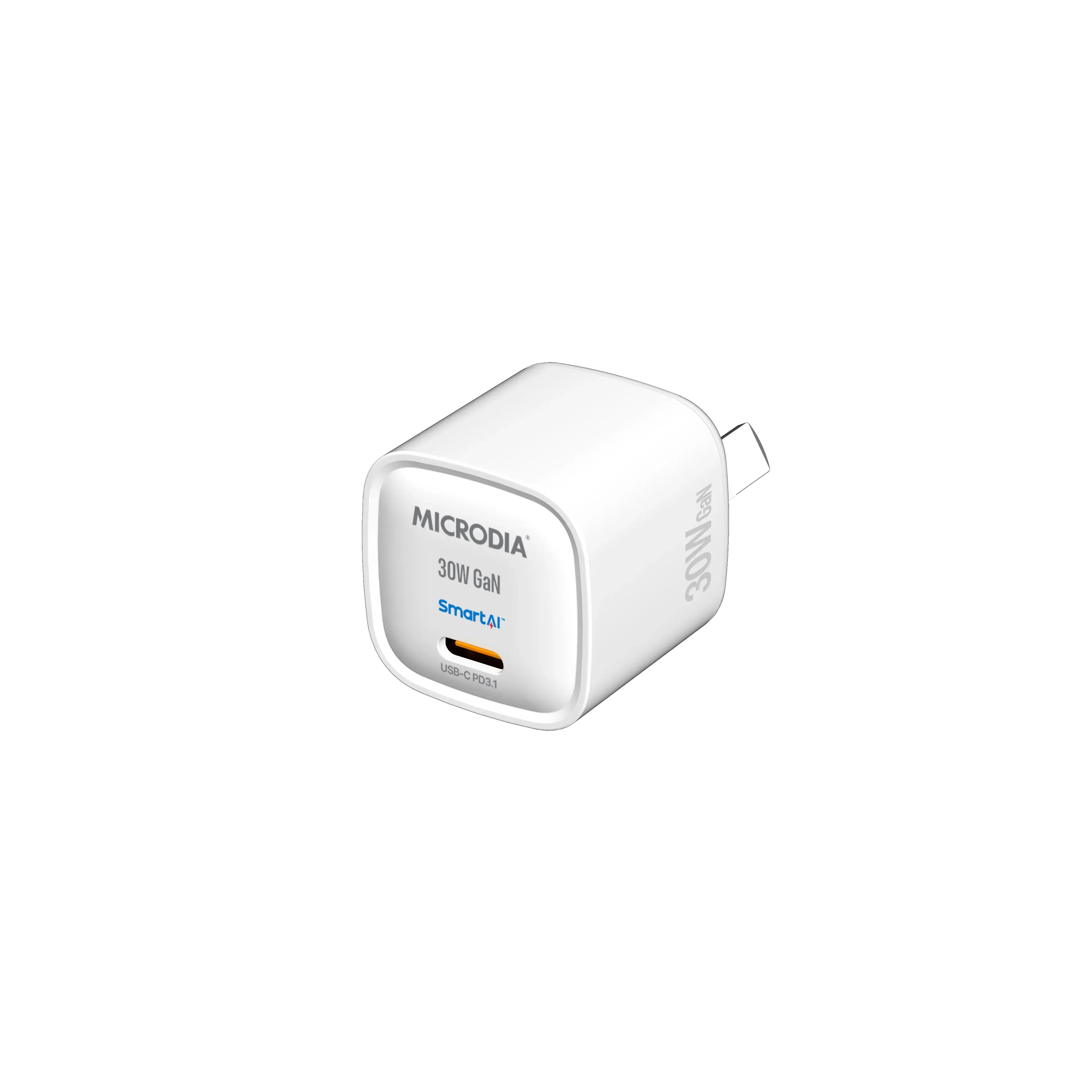 MICRODIA SMARTCube™ Nano 30 Вт, сетевое зарядное устройство GaN, USB-C PD3.1