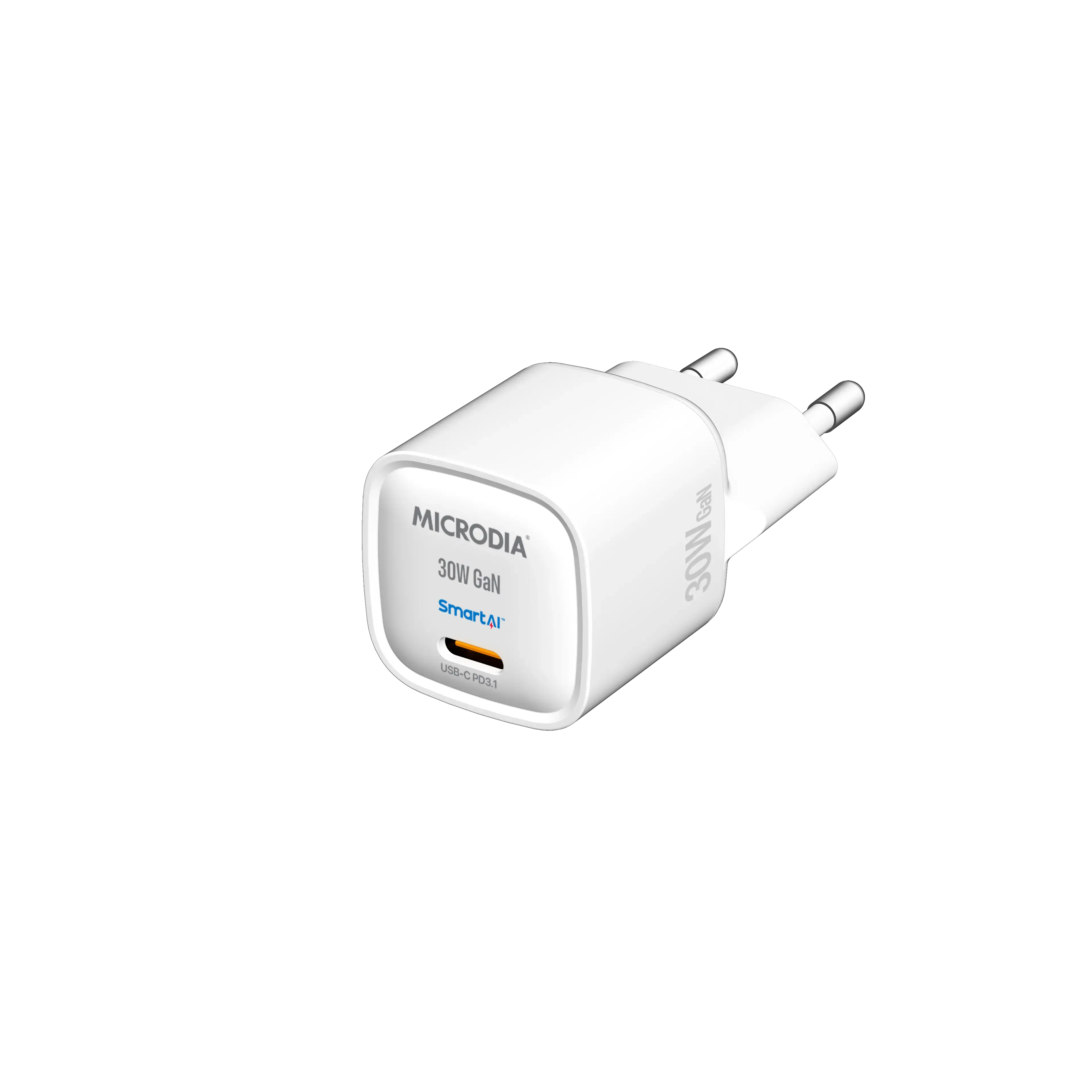 MICRODIA SMARTCube™ Nano 30 Вт, сетевое зарядное устройство GaN, USB-C PD3.1