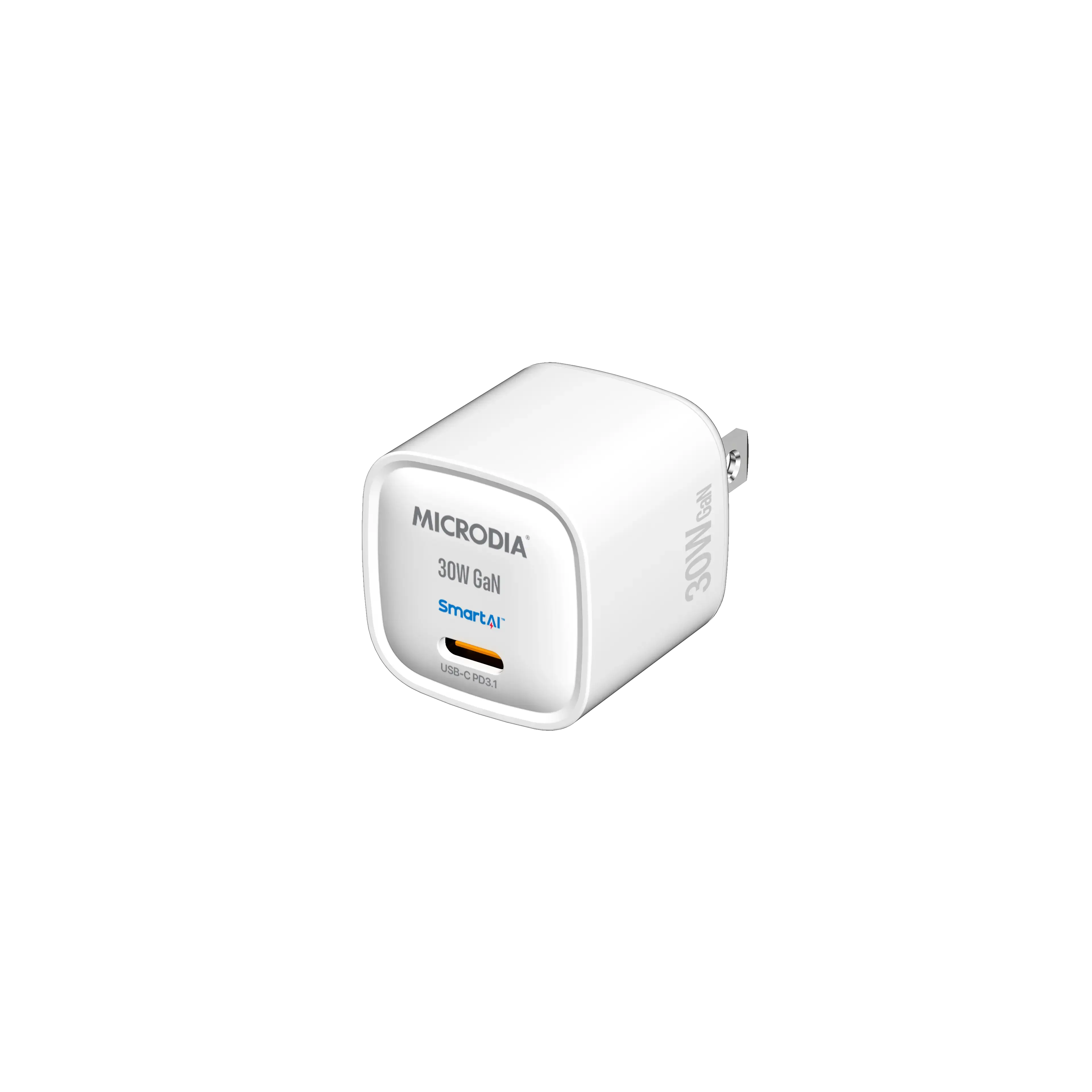 MICRODIA SMARTCube™ Nano 30 Вт, сетевое зарядное устройство GaN, USB-C PD3.1