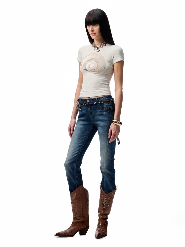 Printed Slim-Fit Short Sleeve T-shirt