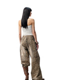 Hollow-Jacquard Halter-Neck Beaded Knit Bustier