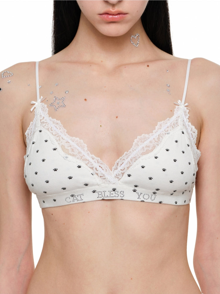 Cat Paw Triangle Bra & Pant Set