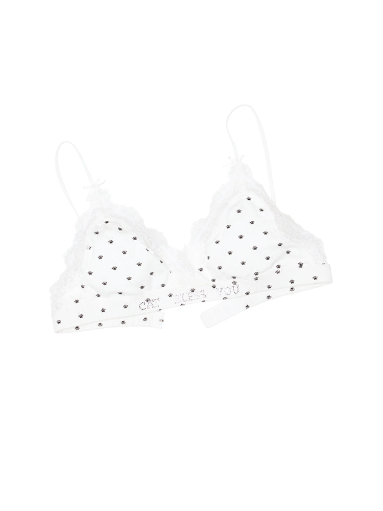 Cat Paw Triangle Bra & Pant Set