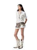 Medium-Sleeve Jacquard Shirt & Shorts Set