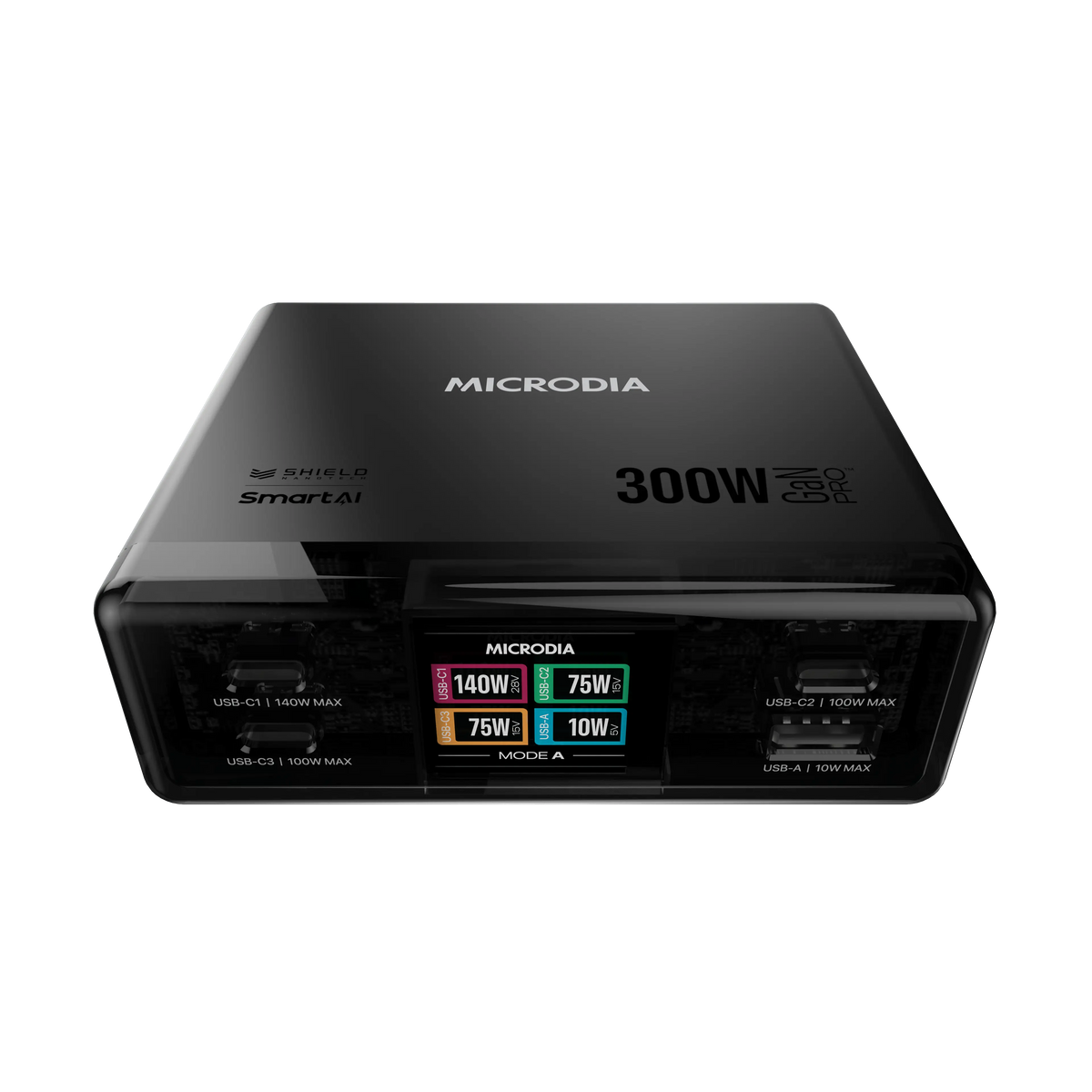 Зарядная станция MEGACharge300, настольное зарядное устройство мощностью 300 Вт, 4 порта, USB-C PD и USB-A 