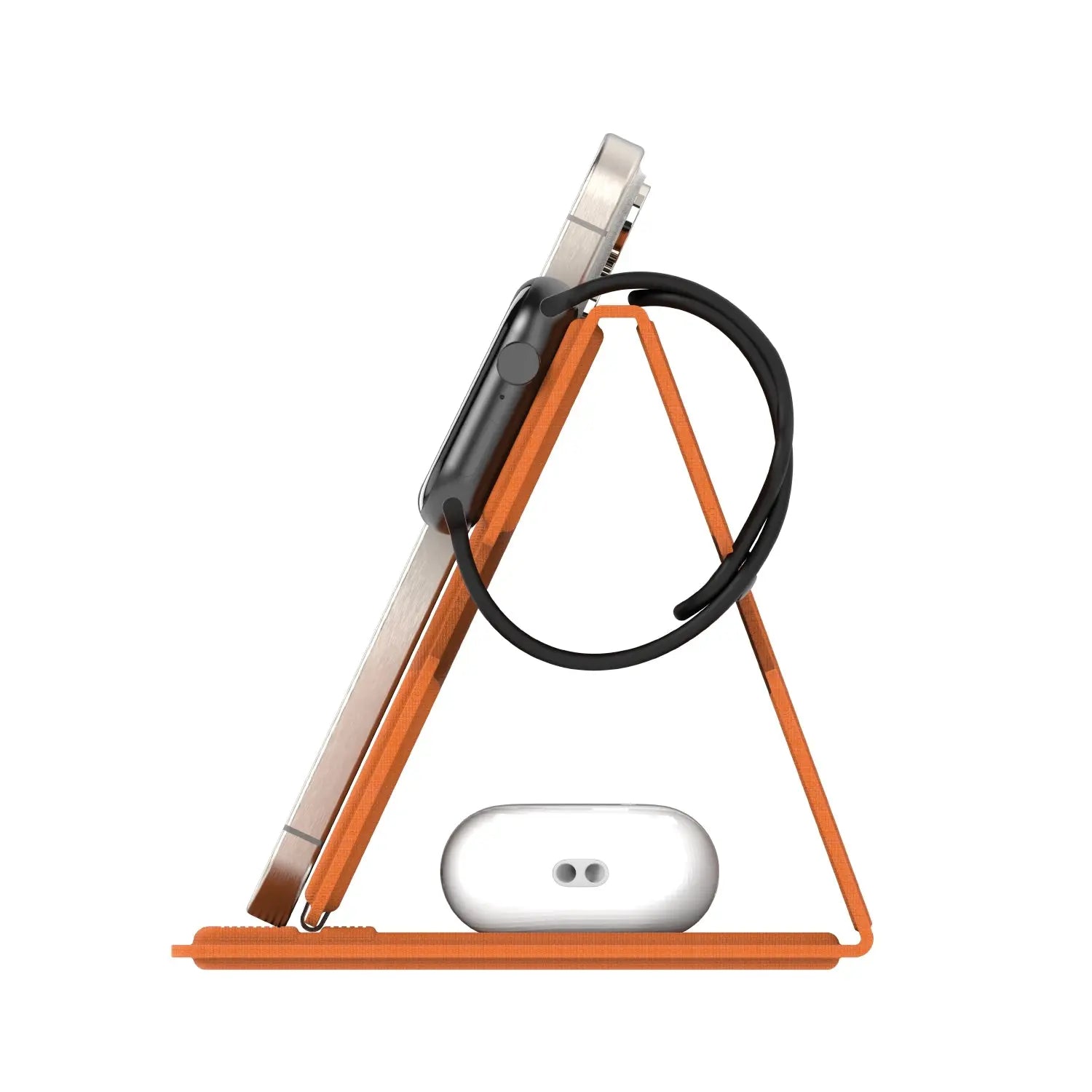 MICRODIA CHARGINGStation™ FOLIO, портативная складная двухконтурная беспроводная зарядная станция «3 в 1» мощностью 23 Вт
