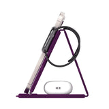 MICRODIA CHARGINGStation™ FOLIO, портативная складная двухконтурная беспроводная зарядная станция «3 в 1» мощностью 23 Вт