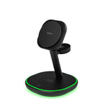MICRODIA SNAPStation™ PLUS 23 Вт, магнитная беспроводная зарядная станция «4 в 1» 