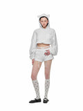 Cat Paw Cropped Hoodie