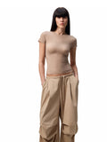 Basic Slim-Fit Solid-Color T-shirt