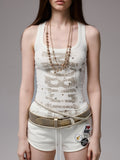 Hot-Stamped Gold & Silver Letter Printed?Vest