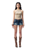 Floral Austrian Rhinestone I-shaped Vest