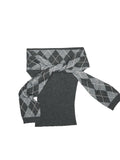 Diamond Pattern Knitted Top & Shorts Set