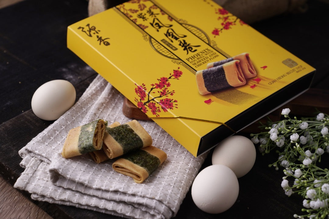 Рулет из яйца Феникс с морскими водорослями и мясной нитью (коробка)