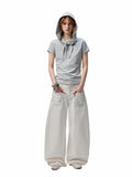 Hooded Bow Solid-Color T-shirt