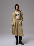 Plaid Hooded Shirt