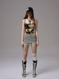 Polka Dot Cat Dog Color-Blocking Camisole