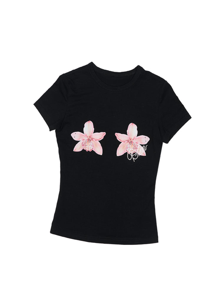 Printed Slim-Fit Short Sleeve T-shirt
