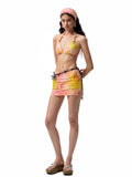 Floral Print Twist Knot Bikini