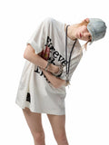 Oversize Floral Alphabet Printed T-shirt