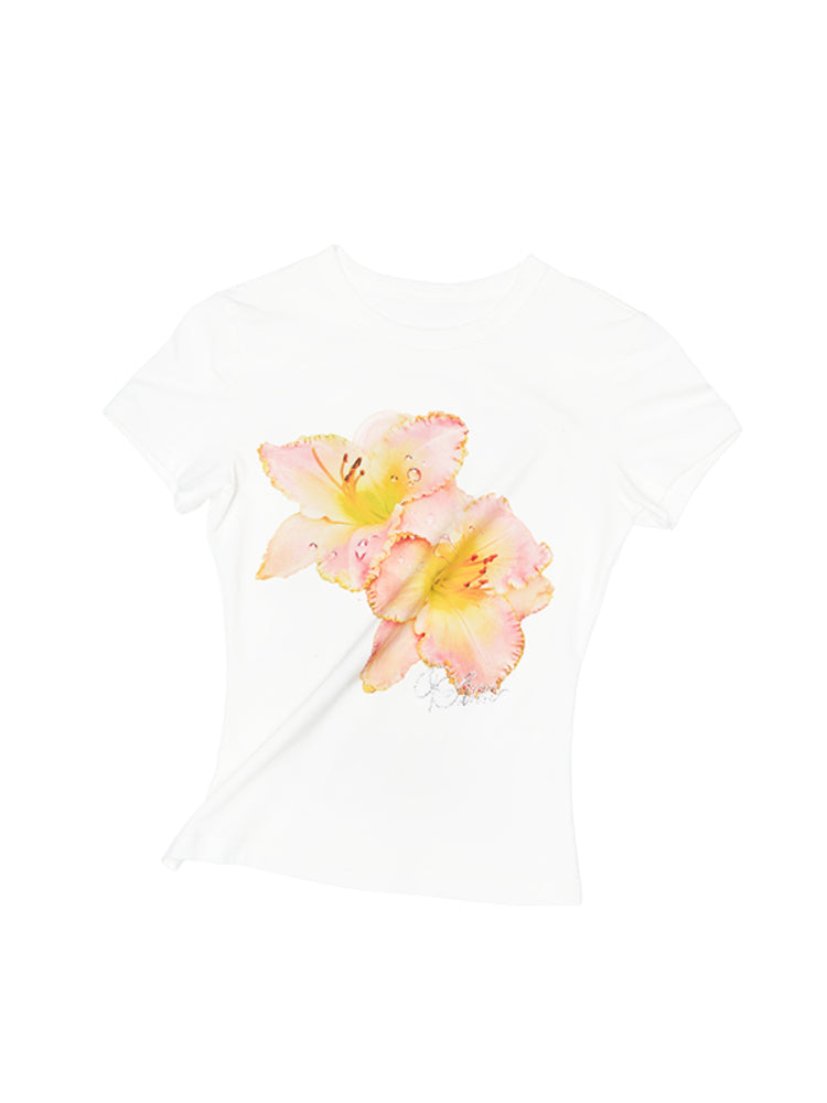 Printed Slim-Fit Short Sleeve T-shirt