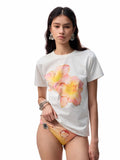 Printed Loose Austrian Rhinestone T-shirt