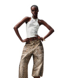Floral Austrian Rhinestone I-shaped Vest