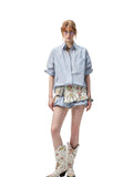 Mid Sleeve Loose-fit Shirt & Skirt Set
