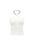 Black & White Chain Knit Tube Top
