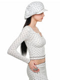 Cat Paw Trim Cardigan & Skirt Set