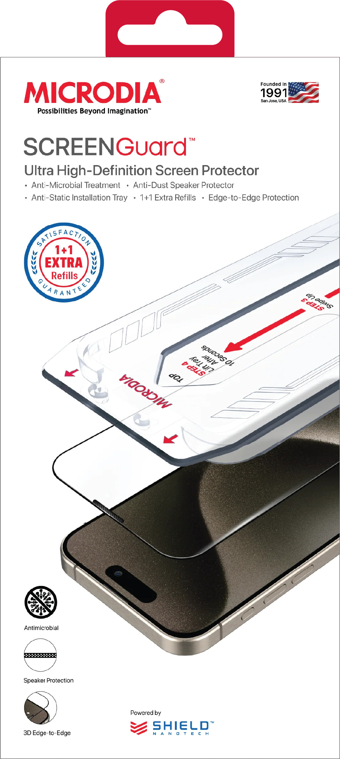 Защитная пленка MICRODIA SCREENGuard™ для iPhone 15 серии (2 шт.)