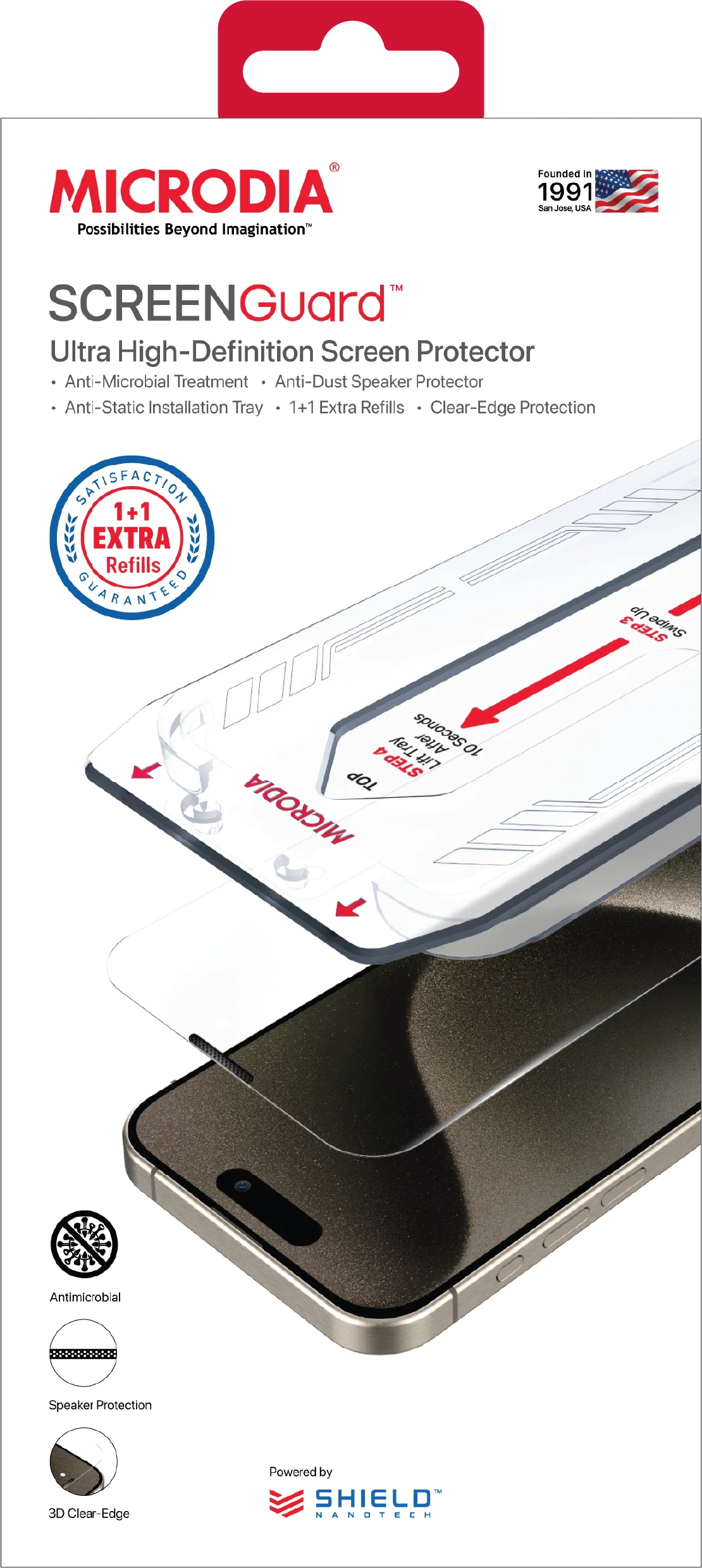 Защитная пленка MICRODIA SCREENGuard™ для iPhone 15 серии (2 шт.)
