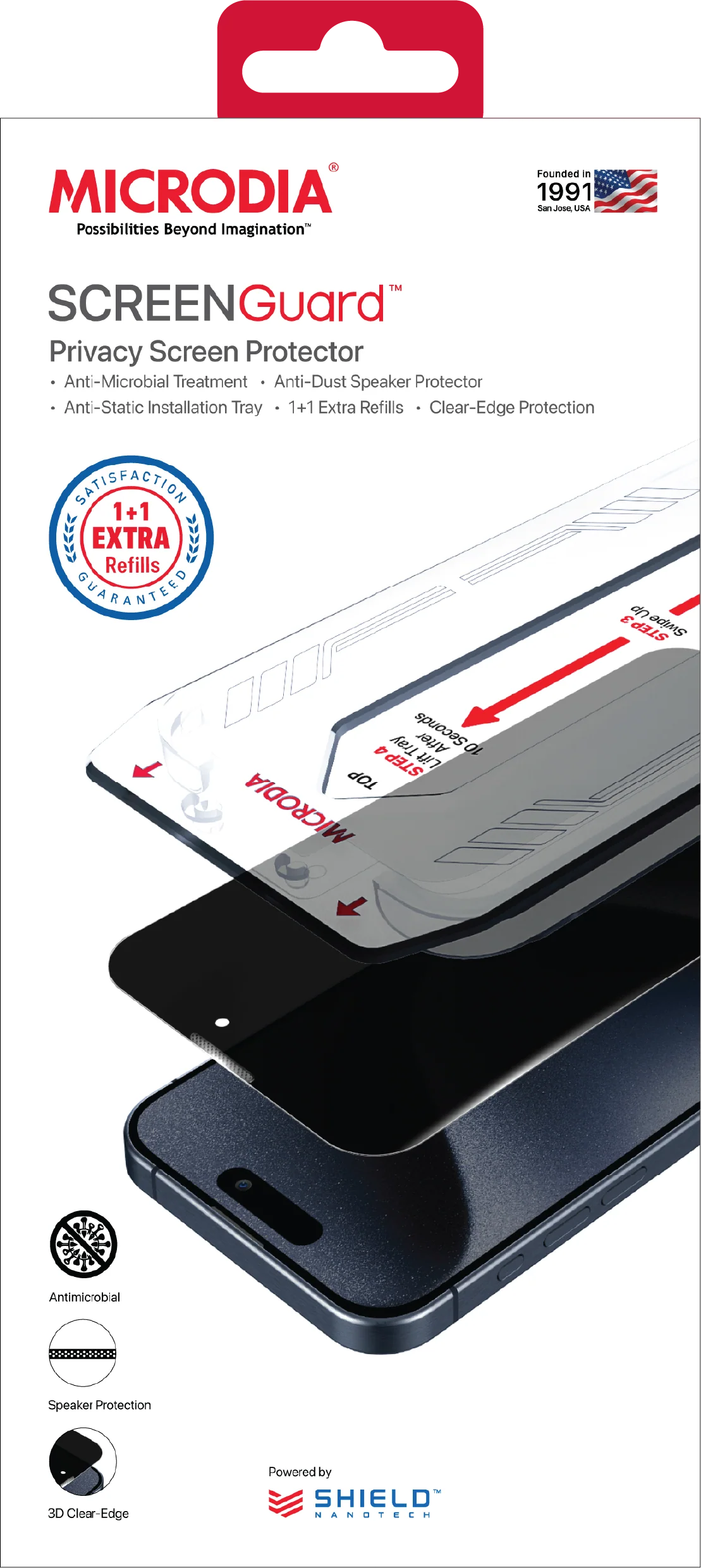 Защитная пленка MICRODIA SCREENGuard™ для iPhone 15 серии (2 шт.)